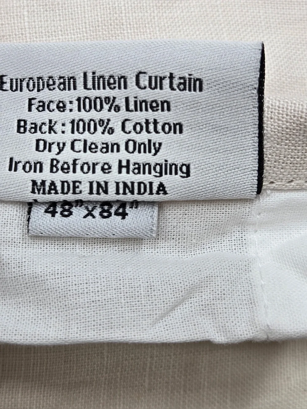 NWOT QUINCE Set Of 2 48x84 European Linen Curtains Sand 0789